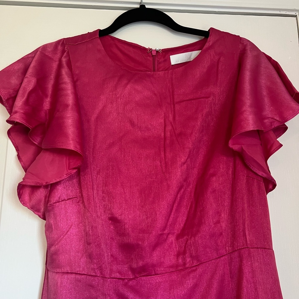 Elegant Pink Ruffle Dress - Picture 5 of 8